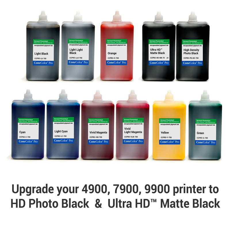 ConeColor Pro HDR, Set of 11 Inks, (HD Enhanced) 700ml for 4900, 7900, and 9900