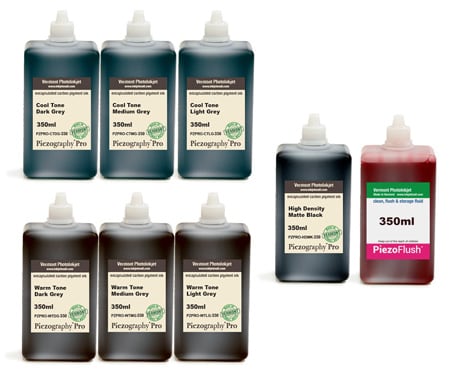 Piezography Pro, BW Toning system, 350ml, Set of 8 Inks (matte only)