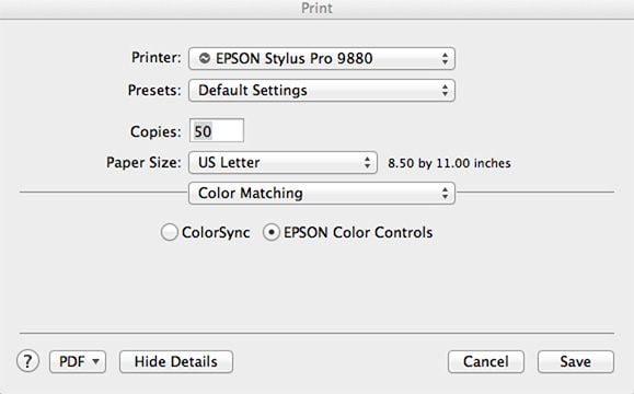 Epson Color Matching