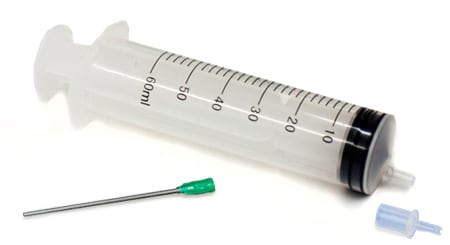 60ml Syringe, 3&quot; blunt needle, &amp; Priming Tip