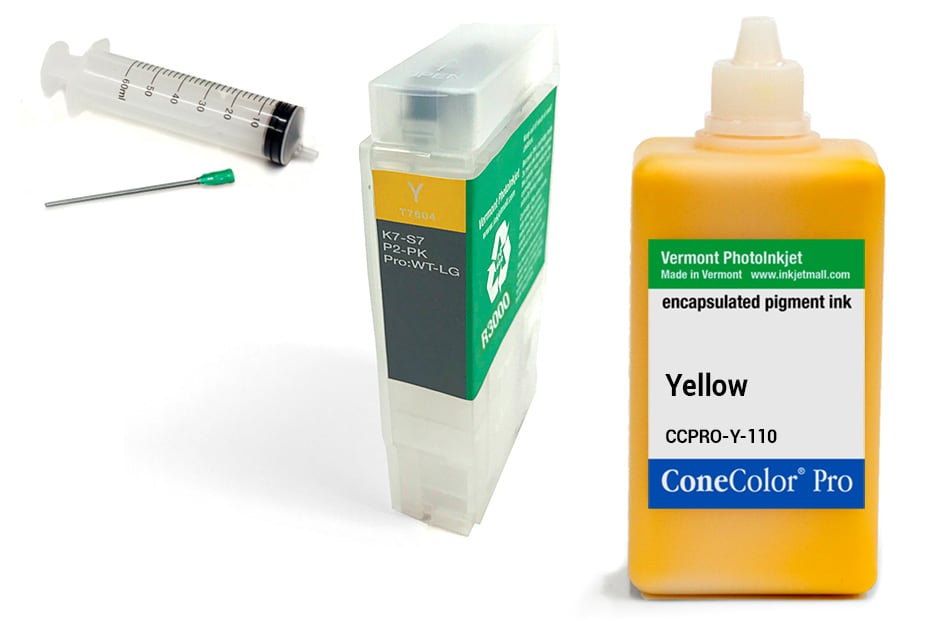 ConeColor Pro 110ml Ink &amp; R3000 Refillable Cartridge, Yellow