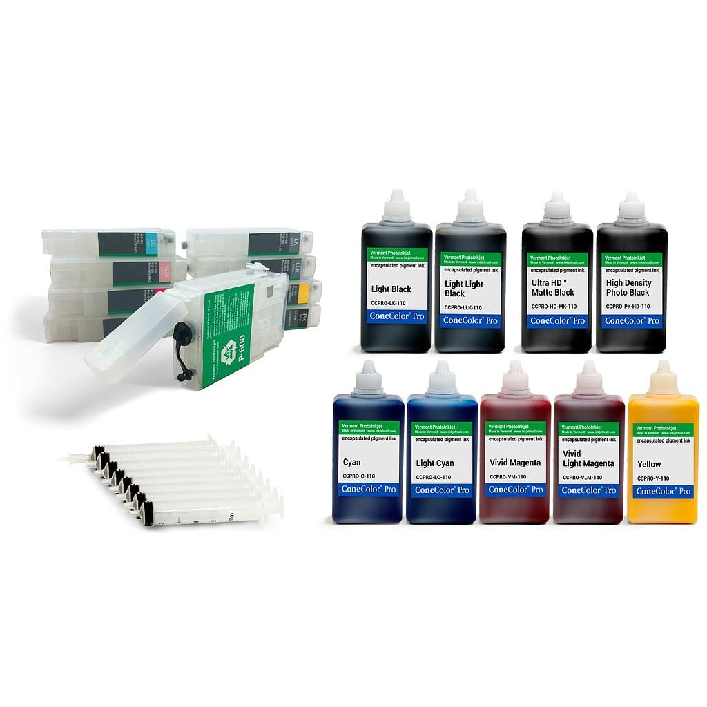 [CCP-P600-RCS-110-KIT9] ConeColor Pro HD archival color ink system for P600 printer, 110ml