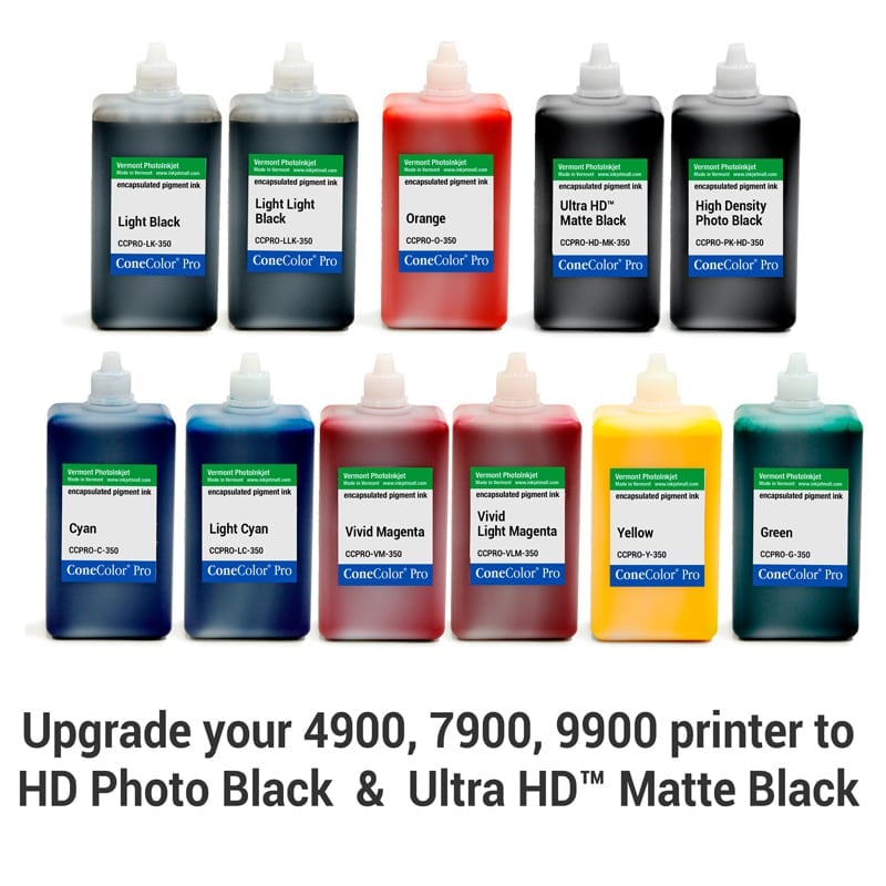 ConeColor Pro HDR, Set of 11 Inks, (HD Enhanced) 350ml