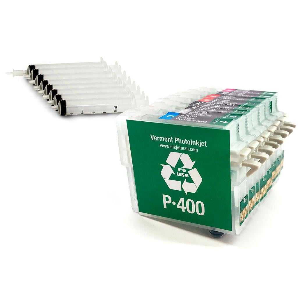 Refillable Cartridge - Epson P400 - Set 9 with syringes