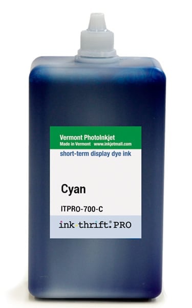 InkThrift Pro dye ink, 700ml, Cyan