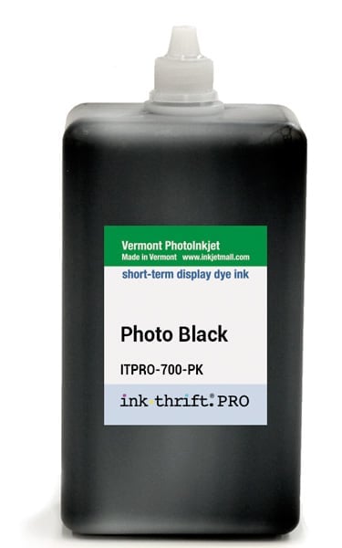 InkThrift Pro dye ink, 700ml, Photo Black