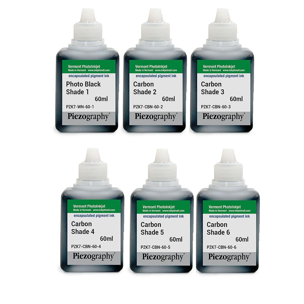 Piezography K6, Carbon Tone, 60ml, Set of 6 Inks (PiezoDN only)Carbon