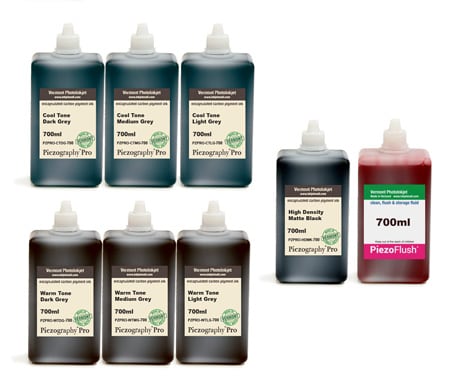 Piezography Pro, BW Toning system, 700ml, Set of 8 Inks (matte only)