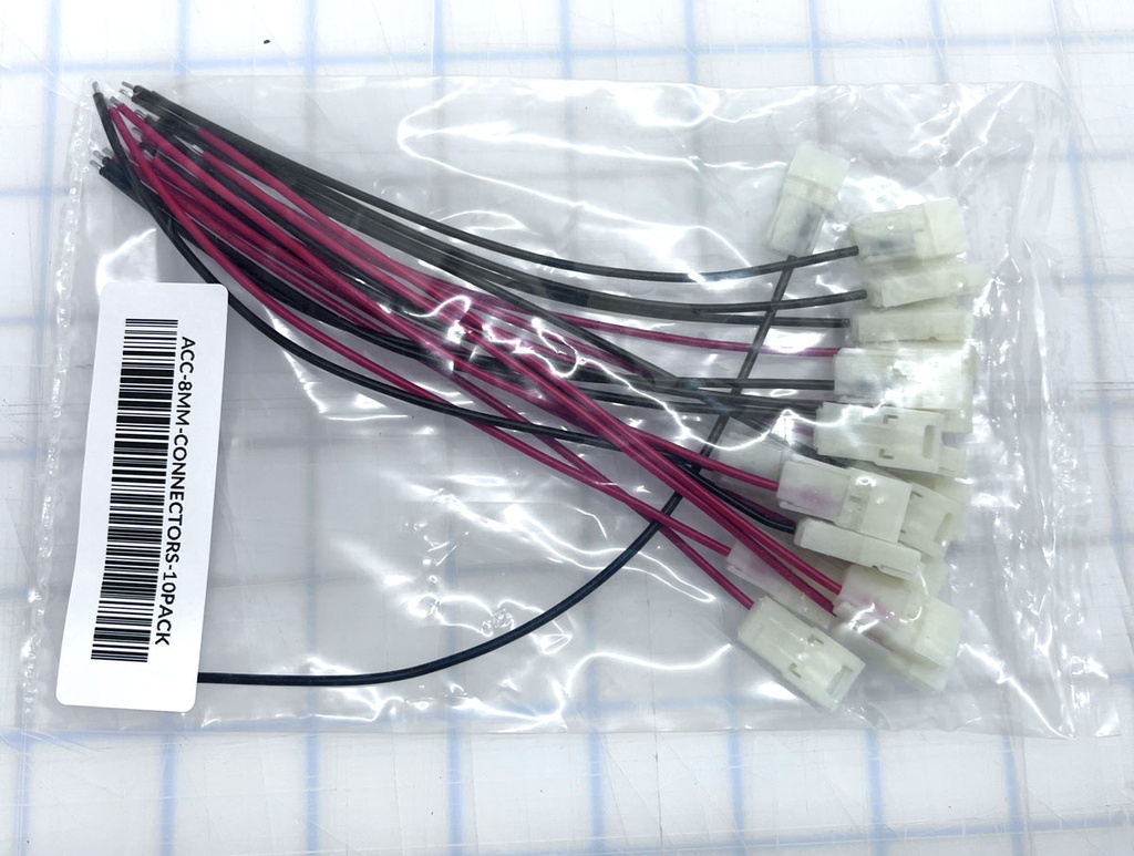 LED Strip Connectors, 8mm width, 10 pack