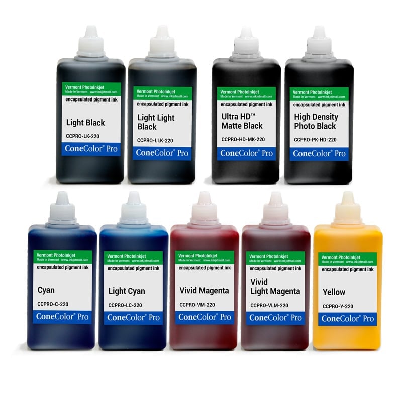 [CCPRO-HD-220-SET9] ConeColor Pro HD, Set of 9 Inks, 220ml