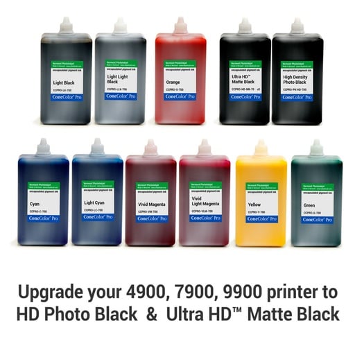 [CCPRO-HDR-HD-700-SET11] ConeColor Pro HDR, Set of 11 Inks, (HD Enhanced) 700ml for 4900, 7900, and 9900