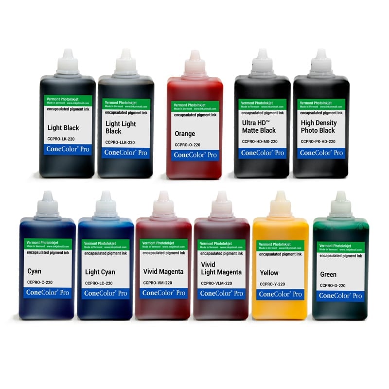 [CCPRO-HDX-220-SET11] ConeColor Pro HDX, Set of 11 Inks, 220ml