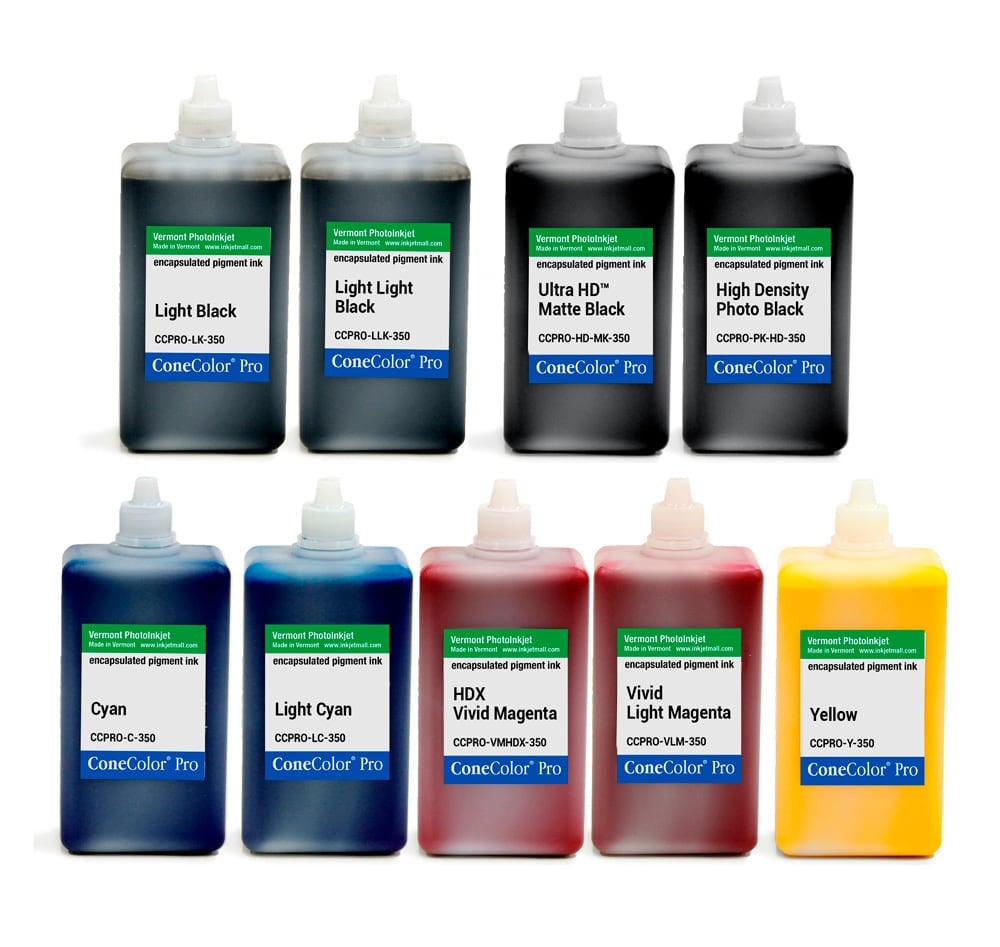 [CCPRO-HDX-350-SET9] ConeColor Pro HDX, Set of 9 Inks, 350ml