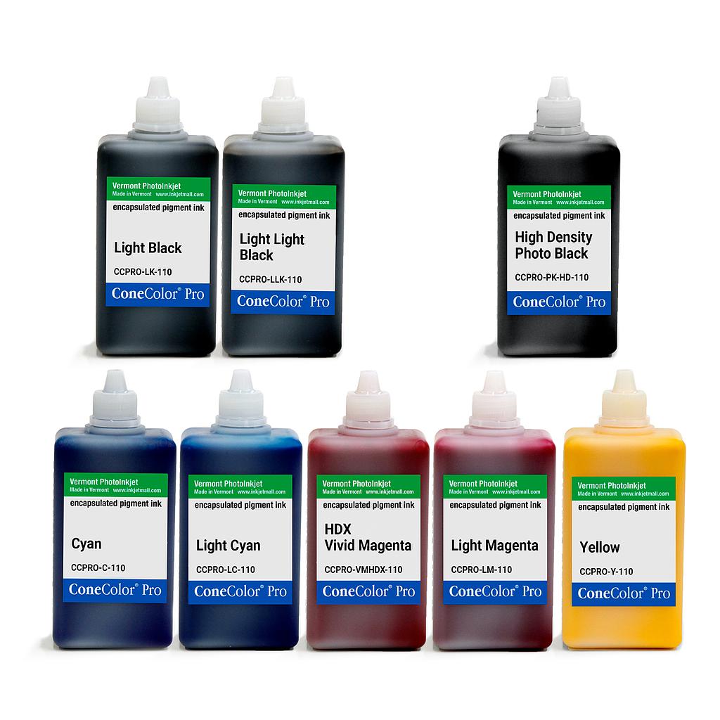 [CCPRO-K3-HD-110-SET8P] ConeColor Pro K3, Set of 8 Inks, (HD PK), 110ml