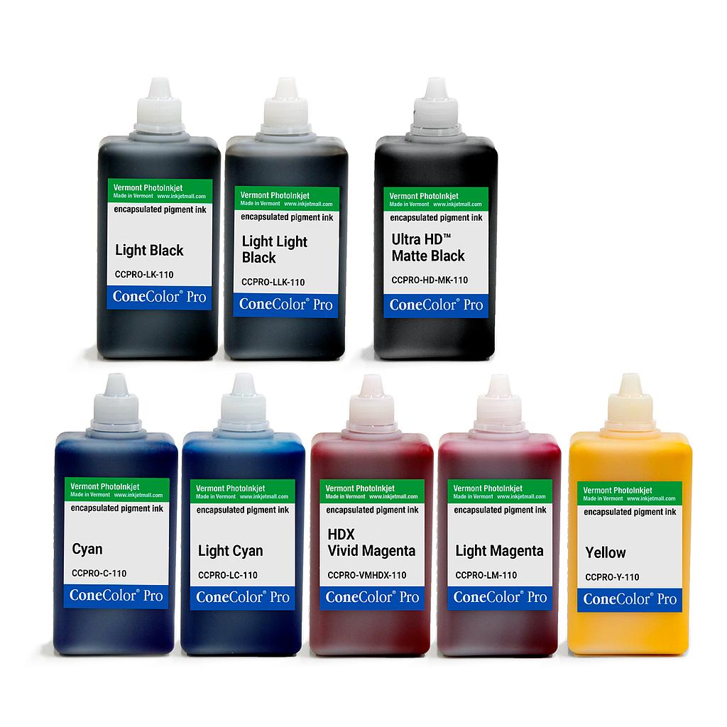 [CCPRO-K3-HD-110-SET8M] ConeColor Pro K3, Set of 8 Inks, (UltraHD™ MK), 110ml
