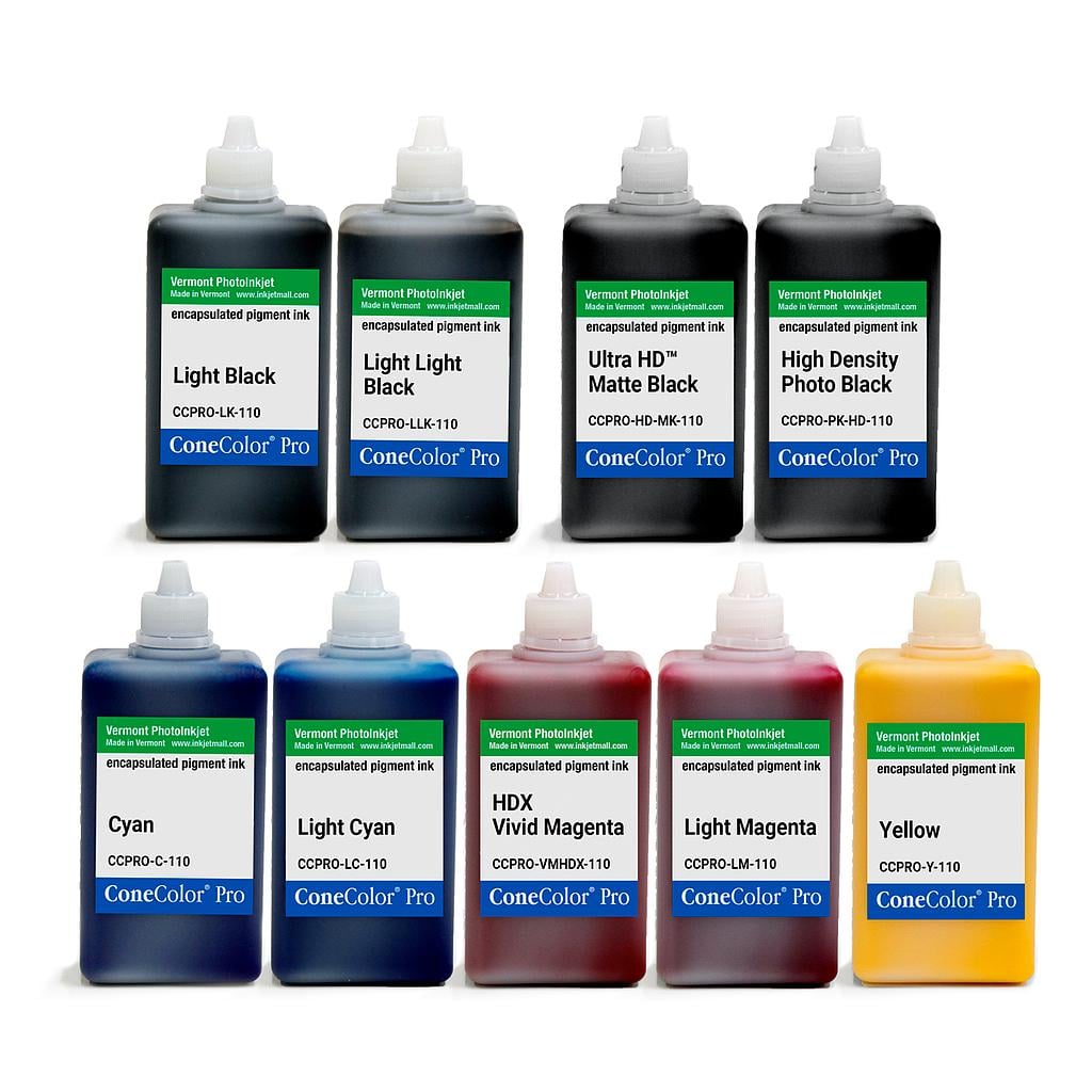 [CCPRO-K3-HD-110-SET9] ConeColor Pro K3, Set of 9 Inks, (HD Enhanced), 110ml