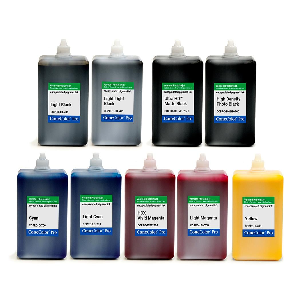 [CCPRO-K3-HD-700-SET9] ConeColor Pro K3, Set of 9 Inks, (HD Enhanced), 700ml