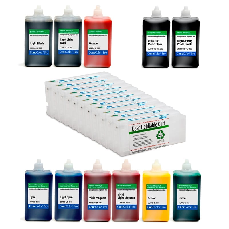 [CCP-HD-7900-350-350-KIT11] Pro 7900, 9900 - ConeColor Pro HD archival color ink system, 350ml