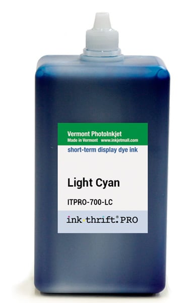 InkThrift Pro dye ink, 700ml, Light Cyan | InkjetMall