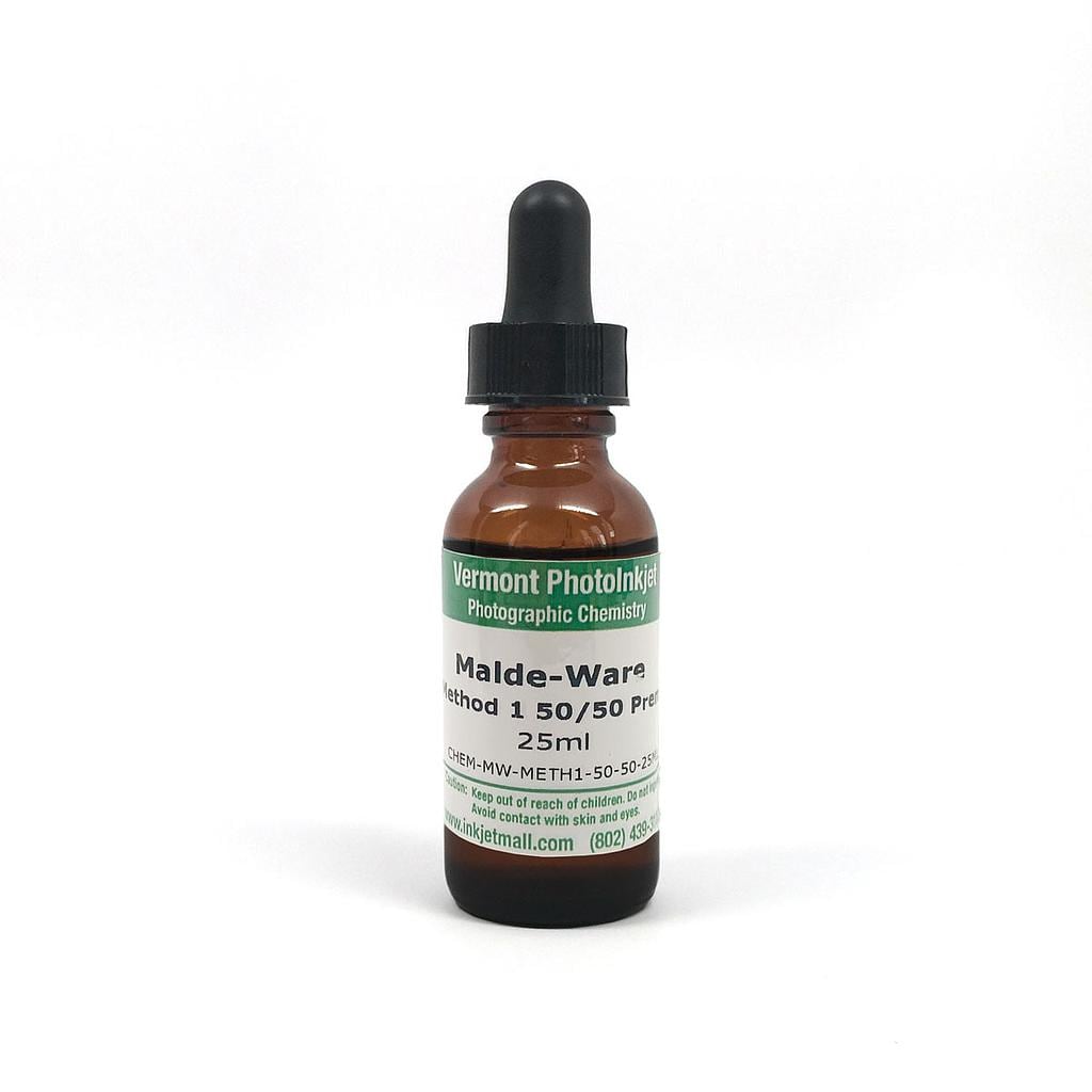 [CHEM-MW-METH1-50-50-25ML] Malde-Ware Methodology 1, Sensitized 50-50 Platinum-Palladium, 25ml