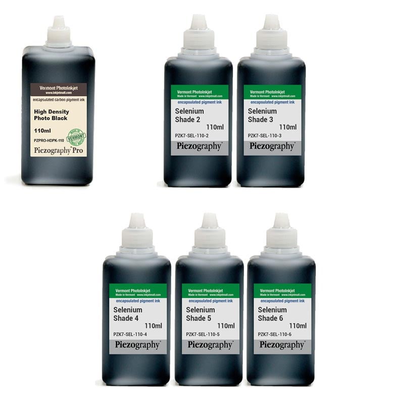 [PIEZODN-SEL-110-SET6] Piezography K6, Selenium Tone, 110ml, Set of 6 Inks (Gloss only)