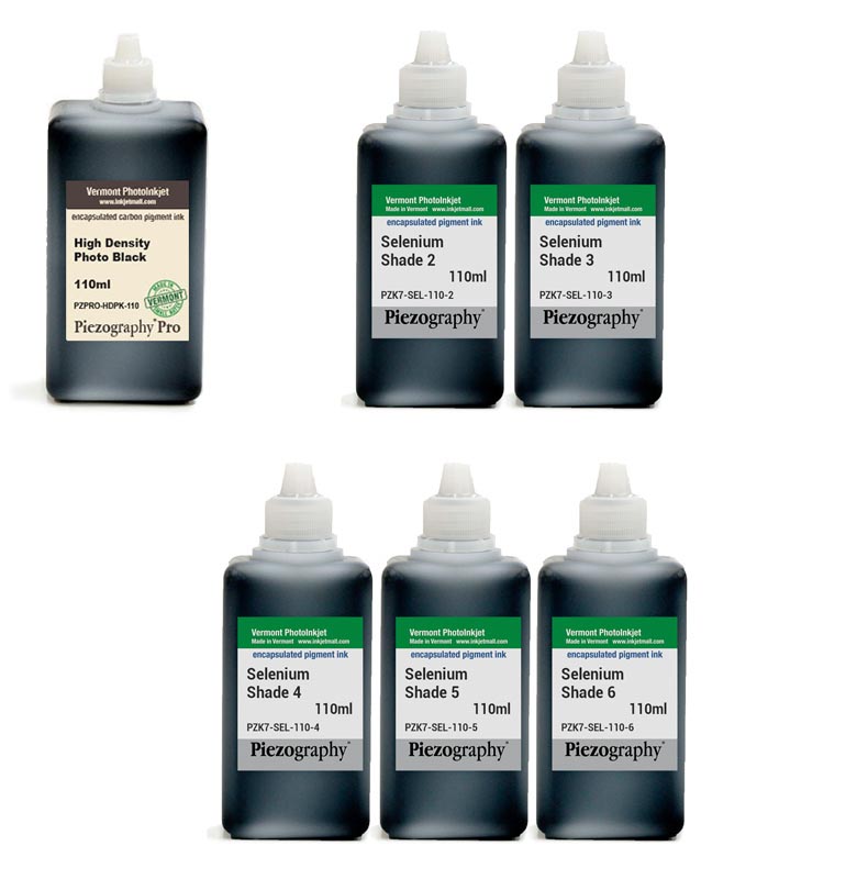 [PIEZODN-SEL-110-SET6] Piezography K6, Selenium Tone, 110ml, Set of 6 Inks (Gloss only)