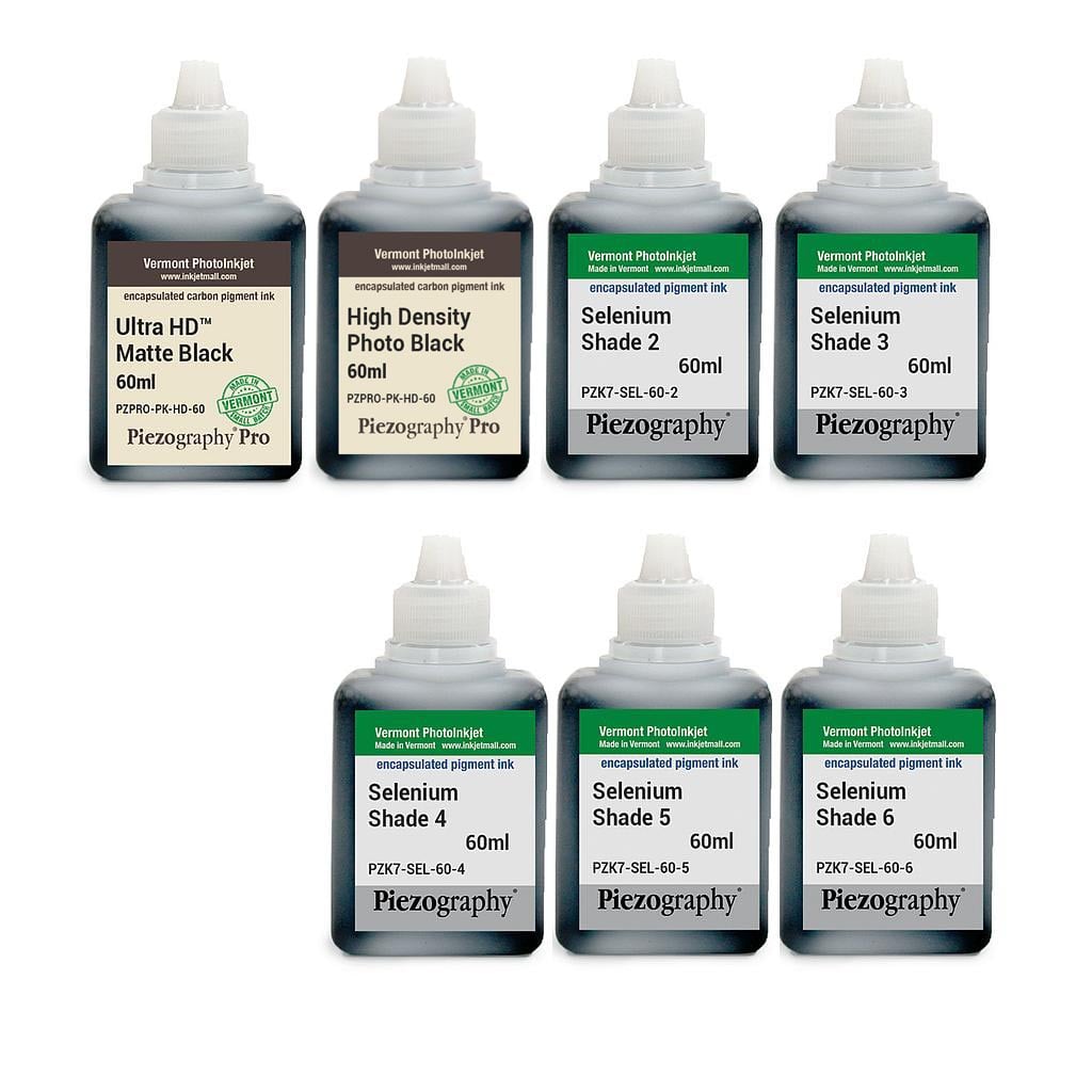 [PIEZODN-SEL-60-SET7HD] Piezography K6, Selenium Tone, 60ml, Set of 7 Inks (PiezoDN and HD Matte printing)
