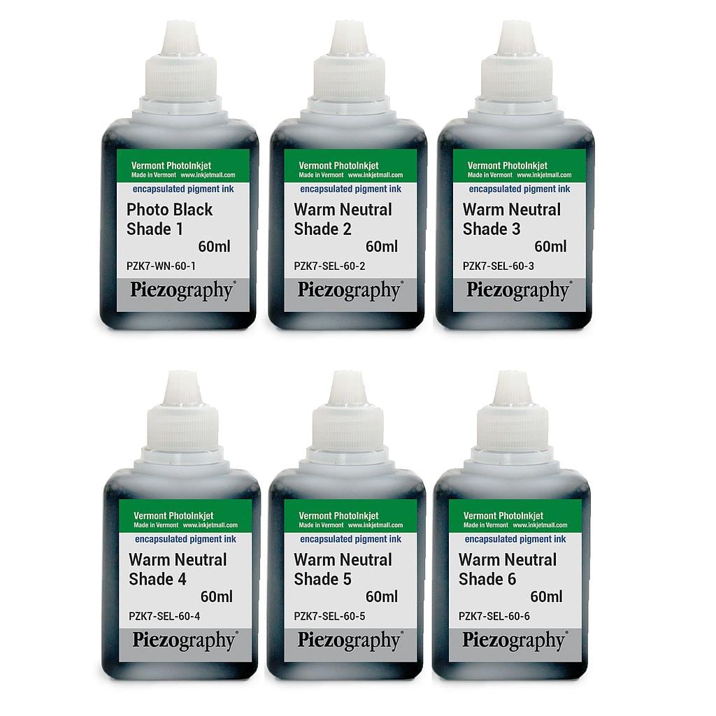 [PIEZODN-WN-60-SET6] Piezography K6, Warm Neutral Tone, 60ml, Set of 6 Inks (PiezoDN only)