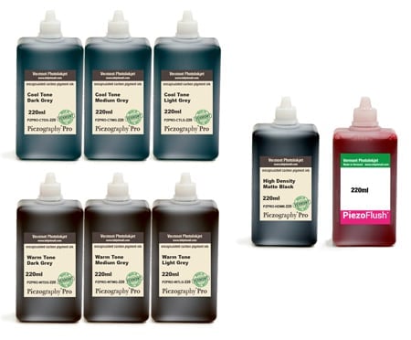 [PZPRO-220-SET8M] Piezography Pro, BW Toning system, 220ml, Set of 8 Inks (matte only)
