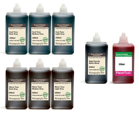 [PZPRO-220-SET8M] Piezography Pro, BW Toning system, 220ml, Set of 8 Inks (matte only)