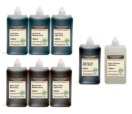 [PZPRO-350-SET8P] Piezography Pro, BW Toning system, 350ml, Set of 8 Inks (glossy printing only)