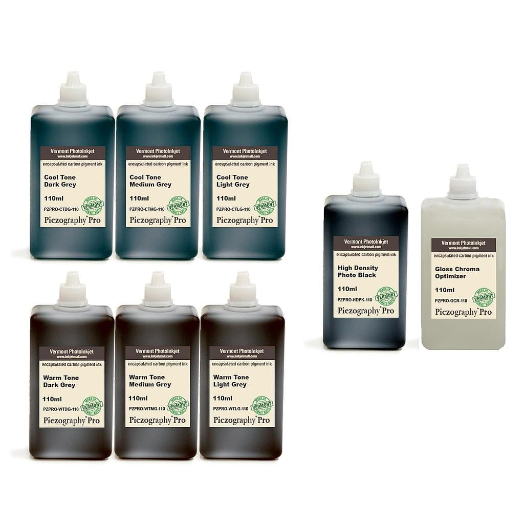 [PZPRO-110-SET8P] Piezography Pro, BW Toning system, Set of 8 Inks (glossy printing only) -  110ml