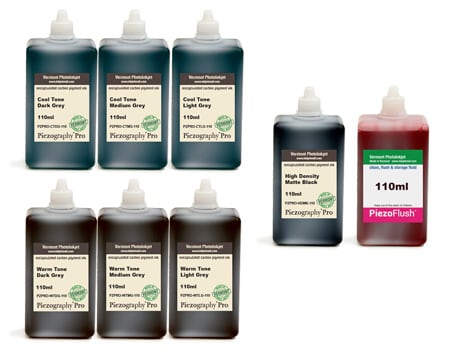 [PZPRO-110-SET8M] Piezography Pro, BW Toning system, Set of 8 Inks (matte printing only) - 110ml