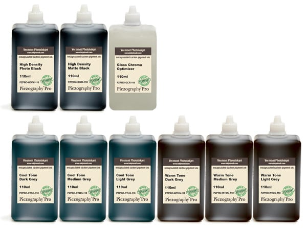 [PZPRO-110-SET9] Piezography Pro, BW Toning system, Set of 9 Inks - 110ml