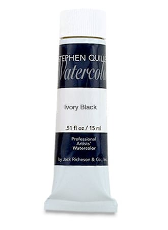 [ACC-QUILLER-IVORY] Stephen Quiller Professional Watercolor - Ivory Black - 15ml