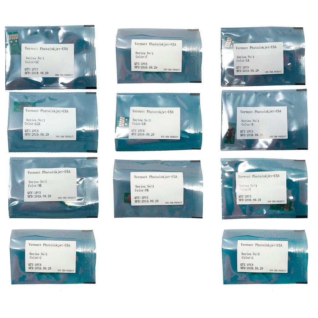 [CHIP-P6000-SER-1-G5-SET11] Starter Set of 11 chips for P7000, P9000