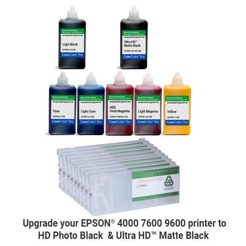 [CCP-4000-220-KITHDMK] Pro 4000 7600 9600 -  ConeColor Pro HD archival color ink system, 220ml, Matte only