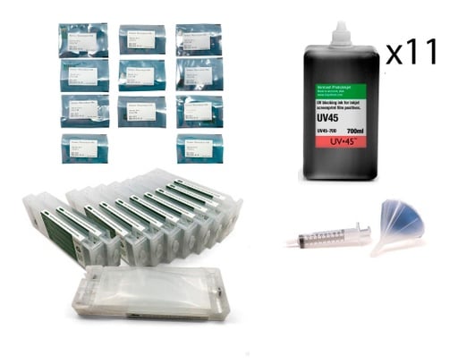 Epson SureColor P7000 or P9000 UV45 All Channels Black Ink Screen Print Kit