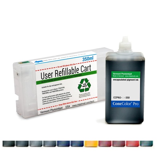 ConeColor Pro for Stylus Pro 7890 7900 9890 9900 combo set with Refill cart and 350mL or 700mL ink, Any Color