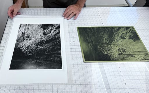 We make a Ready-to-print photogravure plate from your image