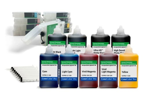 [CCP-R3000-V2-RCS-220ML-KIT9] R3000 - ConeColor Pro HD archival color ink system, 220ml