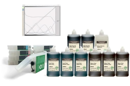 [PZPRO-R3000-220-KIT9] R3000 - Piezography Pro Complete Print &amp; Digital Negative System, 220ml