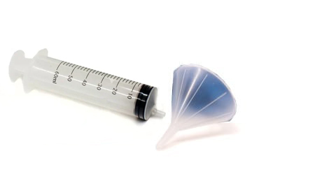 [ACC-BAG-NEW] Refillable Cartridge Funnel and priming syringe, 60mL